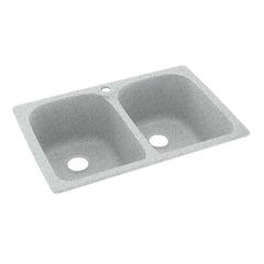 Swan Surfaces KS02233LB.053 Sink 33X22 1HL Dbl Bwl KSLB-3322 Tahiti Gray