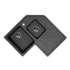 FRANKE KGCRA/8GP SINK TOPMOUNT CRNR DOUBLE BOWL GRAPHITE