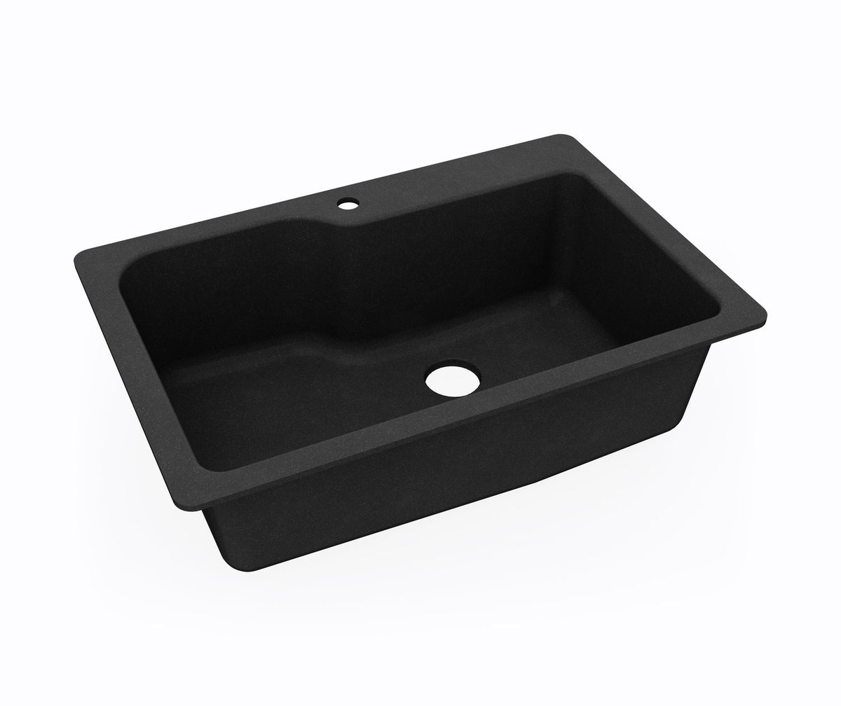 Swan Surfaces KS03322SB.015 Sink 33X22 1HL SGL BWL KSSB-3322 BLACK GALAXY