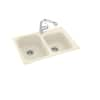 Swan Surfaces KS03322DB.072 Sink 33x22 1HL Dbl Bwl Pebble