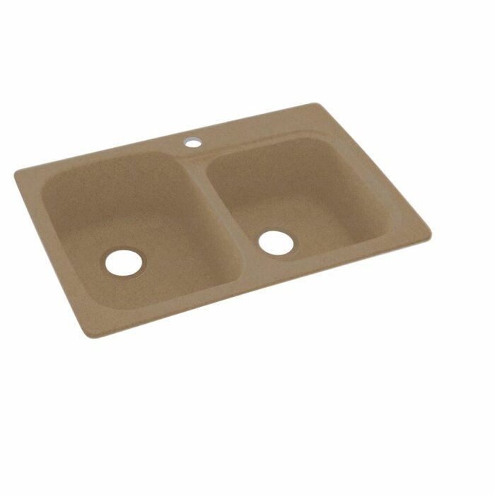 Swan Surfaces KS03322DB.091 SINK 33X22 1HL DBL BWL