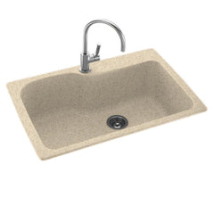 SWAN SURFACES KS03322SB.040 SINK 33X22 1HL SGL BWL KSSB-3322 BERMUDA SAND