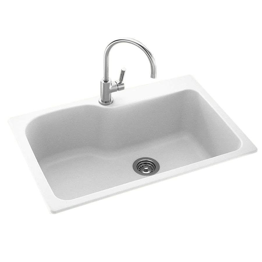 Swan Corporation KS03322SB.010 Swanstone 33 x 22 in. 1 Hole Dual Mount Kitchen Sink