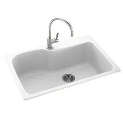 Swan Corporation KS03322SB.010 Swanstone 33 x 22 in. 1 Hole Dual Mount Kitchen Sink