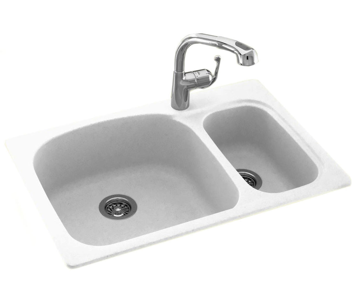 Swan Surfaces KS03322LS.015 Sink 33X22 1HL DBL BWL Black Galaxy