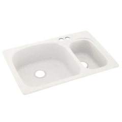 Swan Surfaces KS03322LS.059 Sink 33X22 1HL Dbl Bwl Tahiti Ivory