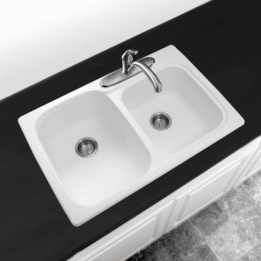 Swan Surfaces KS03322DB.031 Sink 33X22 SHL/ROS DBL BWL