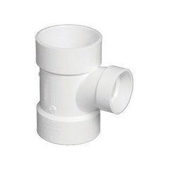 Charlotte Pipe 401 Plastic DWV Sanitary Reducing Tee 8 inch x 4 inch