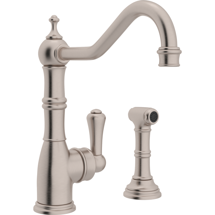 ROHL U.4746STN-2 SINK FCT 1HL SGL LVR W/SIDESPRAY