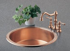 Elkay SCF16FBCS Sink 16' Round Copper Satin N/H SGL BWL UNV