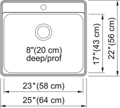 FRANKE CSLA2522-8-1CBN SINK DISPOSALS