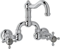 ROHL A1418XCAPC-2 LAV FCT A1418XCAPC-2 ACQUI BRIDGE CRYSTAL CROSS HDLS