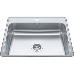 FRANKE CSLA2522-6-1N SINK 25X22 1HL SS SGL BWL DROP-IN CREEMORE