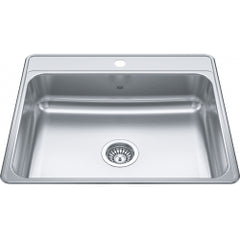 FRANKE CSLA2522-6-1N SINK 25X22 1HL SS SGL BWL DROP-IN CREEMORE