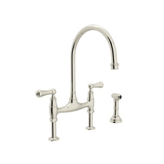 ROHL U.4719L-PN-2 SINK FCT U.4719L-PN-2 PN BRIDGE - LVR HDLS W/SPRAY