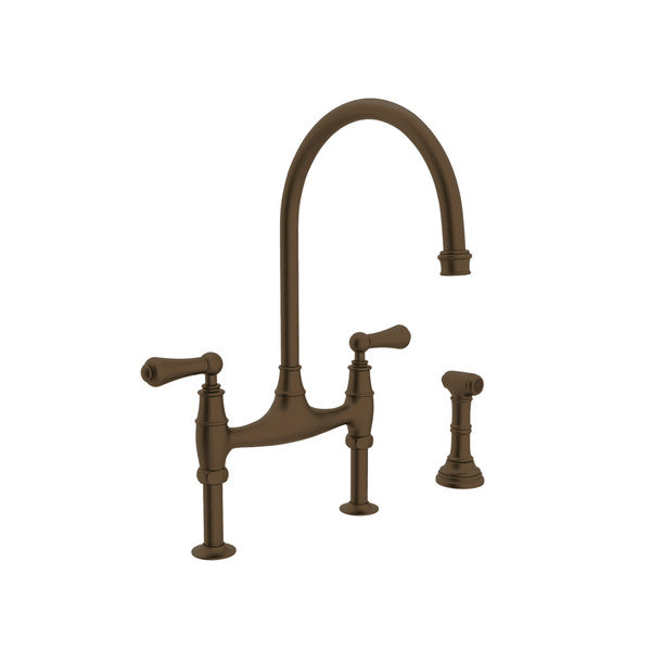 ROHL U.4719L-EB-2 SINK FCT BRIDGE 2-LVR HDLS W/SPRAY