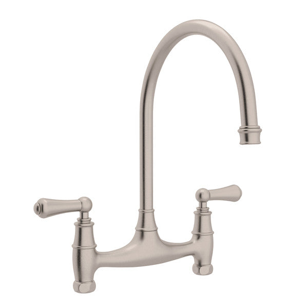 ROHL U.4791L-STN-2 SINK FCT BRIDGE W/LVR HDLS