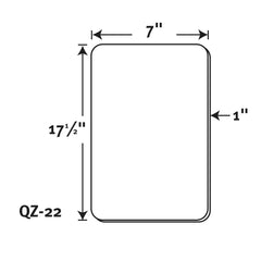 Swan CB00022QZ.085 Cutting Board 7X17-1/2 QZ-22 Poly