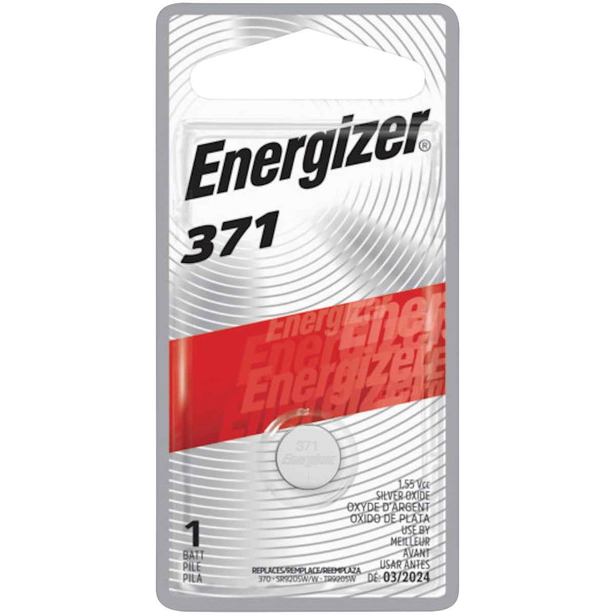 ENERGIZER Energizer 371BPZ 1.5V Silver Oxide Watch Battery
