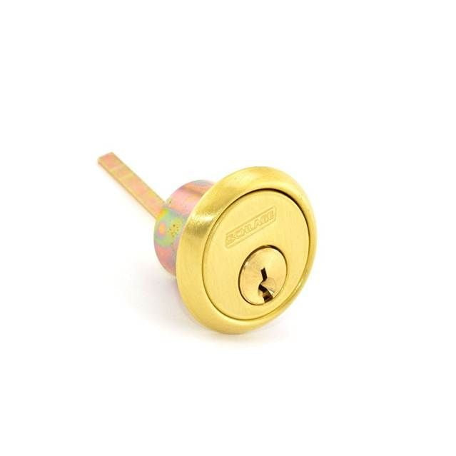 SCHLAGE Schlage Commercial 20022C606 Rim Cylinder C Keyway Satin Brass