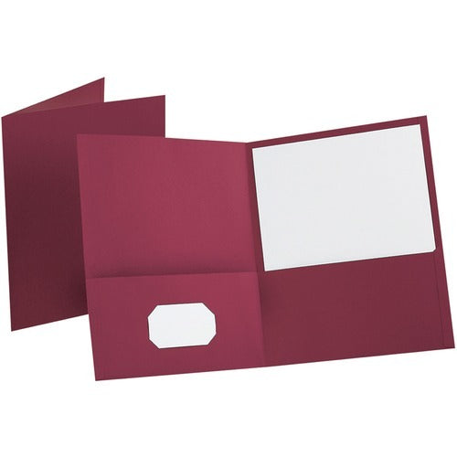 OXFORD Oxford OXF57557 Twin Pocket Folder Burgundy Box of 25