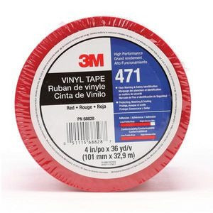 3M 3M 7010292804 Vinyl Tape 471 4 in x 36 yd 5.2 mil 8 Rolls