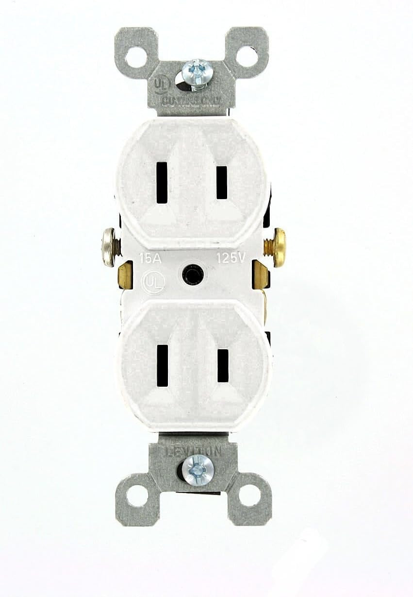 LEVITON Leviton 223-W Duplex Receptacle 15 Amp (10-Pack)