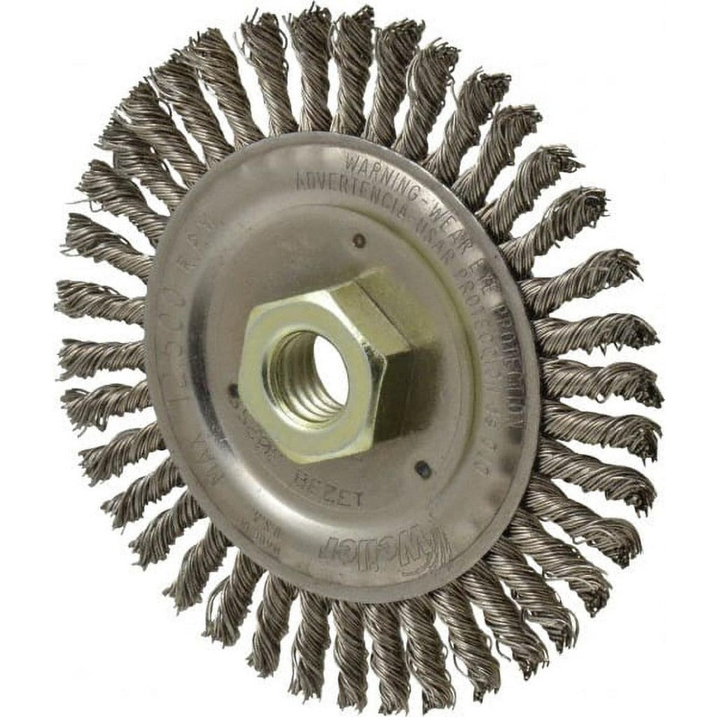 WEILER Weiler 94052 Knotted Wheel Brush 4.5 in Stainless Steel