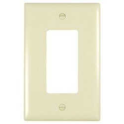 Pass & Seymour TPJ26I 1 Gang Jumbo Decorator Wall Plate, Ivory