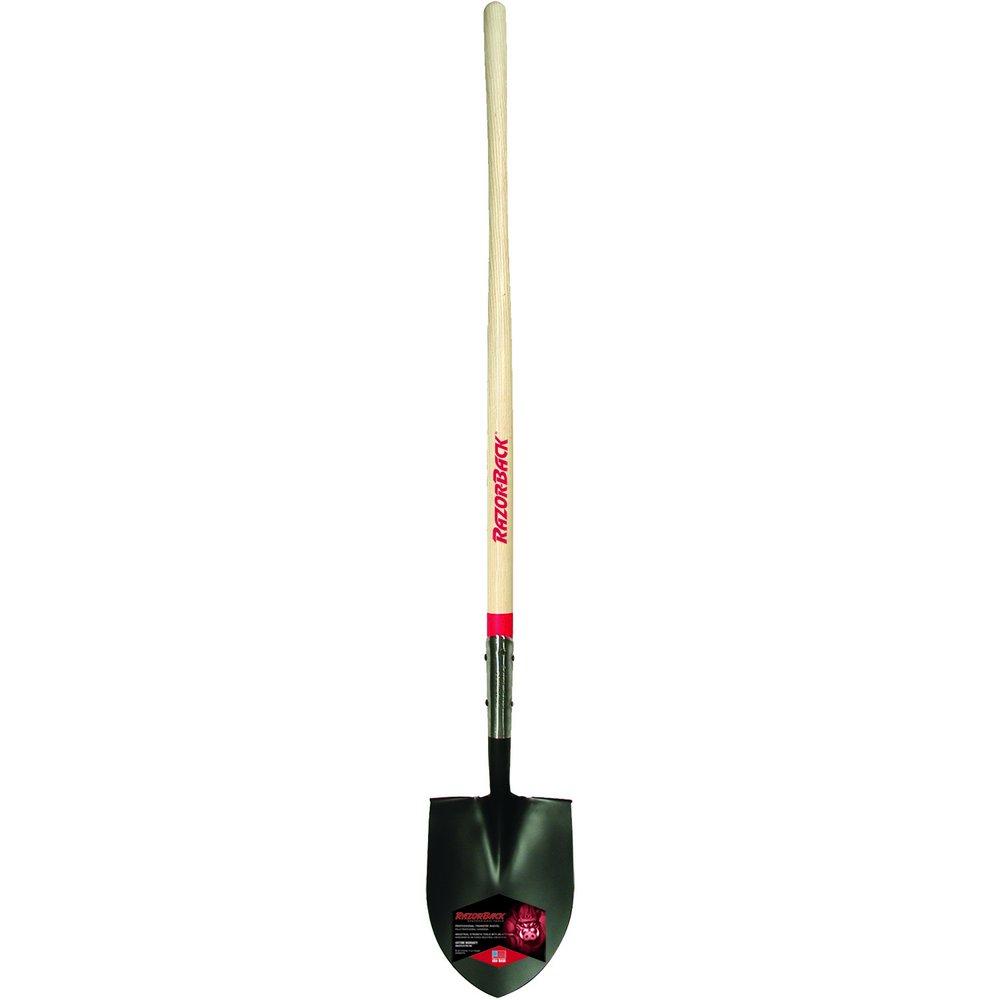 Razor-Back 45519 Round Point Shovel with 48 Inch Hardwood Handle