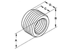 Bridgeport 1173 Bushing Reducing Steel Size 2 - 1 Inch