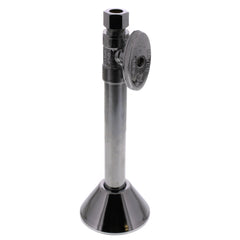 Matco-Norca 26-1040LF 1/2 Sweat x 3/8 OD Comp Straight Stop w/ 5 Ext. & Bell Escutcheon Lead Free