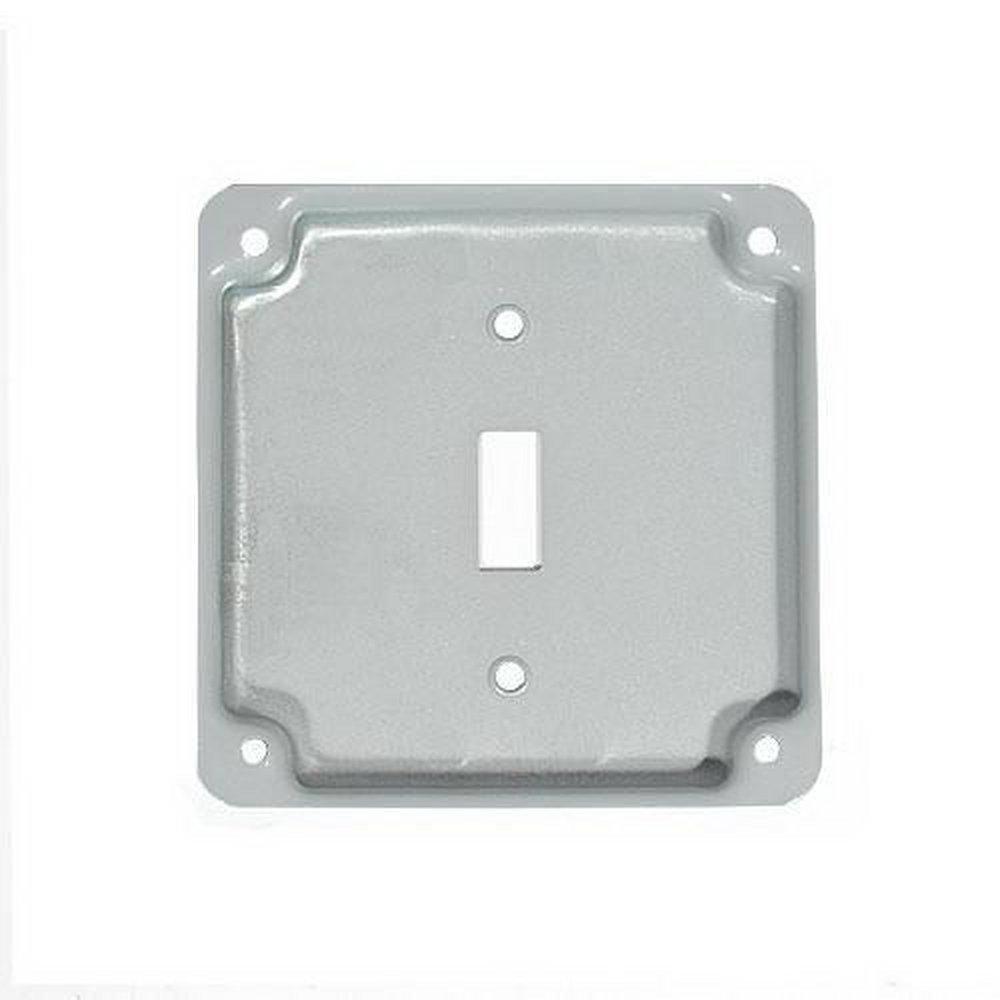 Mulberry Metal Products 11401 4 in Steel Single Toggle Switch Cover