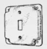 Mulberry Metal Products 11401 4 in Steel Single Toggle Switch Cover