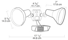 RAB STL110H Stealth Outdoor Sensor Light 120VAC (2) PAR38