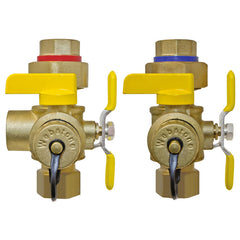 Webstone H-40443WPR 3/4 IPS Isolator E-X-P Tankless Water Heater Service Valve Kit w/ 150 PSI Pressure Relief Valve