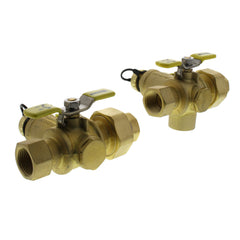 Webstone H-40443WPR 3/4 IPS Isolator E-X-P Tankless Water Heater Service Valve Kit w/ 150 PSI Pressure Relief Valve