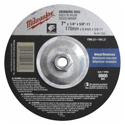 MILWAUKEE 49-94-7020 GRINDING & CUT OFF WHEELS