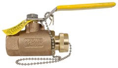 AaLBERTS IPS AMERICAS INC. 70104HC BALL VALVE 3/4 BRNZ THRD NPTF W/CAP & CHAIN