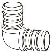 BMI USA INC 39304 ELL 1/2 BRS INSERTXINSERT 46933 - V5016ZL - LEAD FREE
