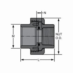 Spears 8059-007 3/4 PVC Union 2000 SOCXFPT FKM