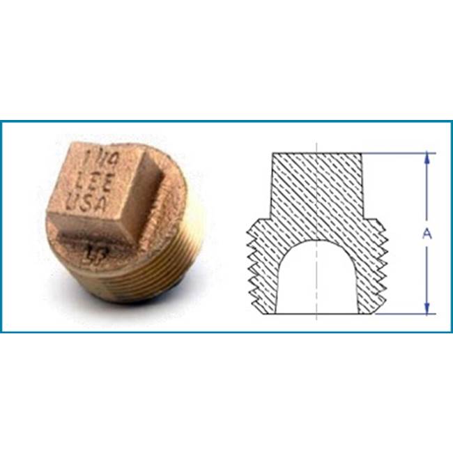 MATCO NORCA INC DB-PL04LF PLUG 3/4 BRS SQ HEAD CORED 60-396-0100LF LEAD FREE MERIT NL117-12