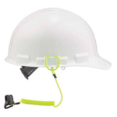 Ergodyne 19159 Hard Hat Coil Lanyard Clamp Hi-Vis Lime 1 Each