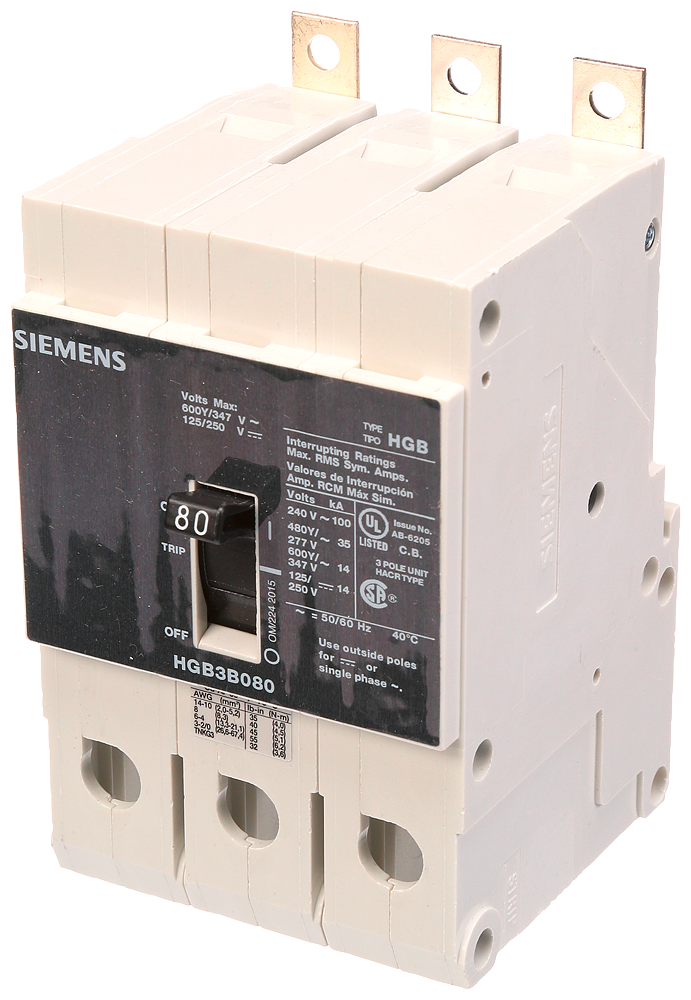 SIEMENS HGB3B080B CIRCUIT BREAKERS
