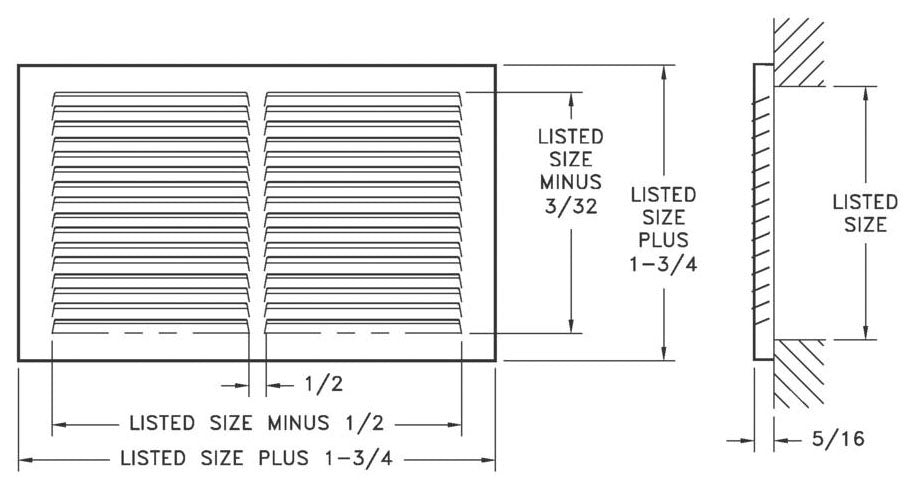 AIRMATE 170_30X14-W RETURN AIR GRILLES