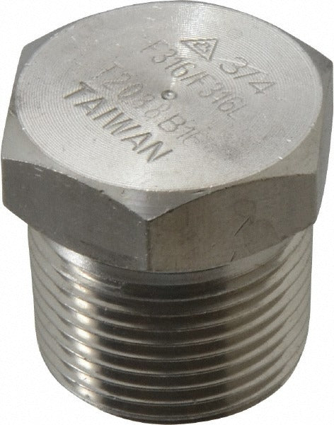 MERIT BRASS Merit Brass 3617HD-12 3/4 in Hex Plug 316 Ss Mnpt 3000 Psi