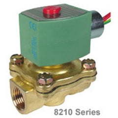 Asco JKF8210G002 Solenoid Valve 8210 2-Way Brass 1/2 Inch NPT Normally Closed 120 Alternating Current NBR