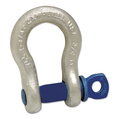 Campbell 5411435 419 Series Anchor Shackle 7/8 in Bail Size 6-1/2 t Screw Pin Shackle