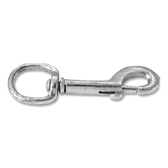 Campbell T7605801 Snap Hook Malleable Iron and Steel Swiveling Round Eye Bolt 3/8 inch Hook Opening 4 inch Length 110 lb