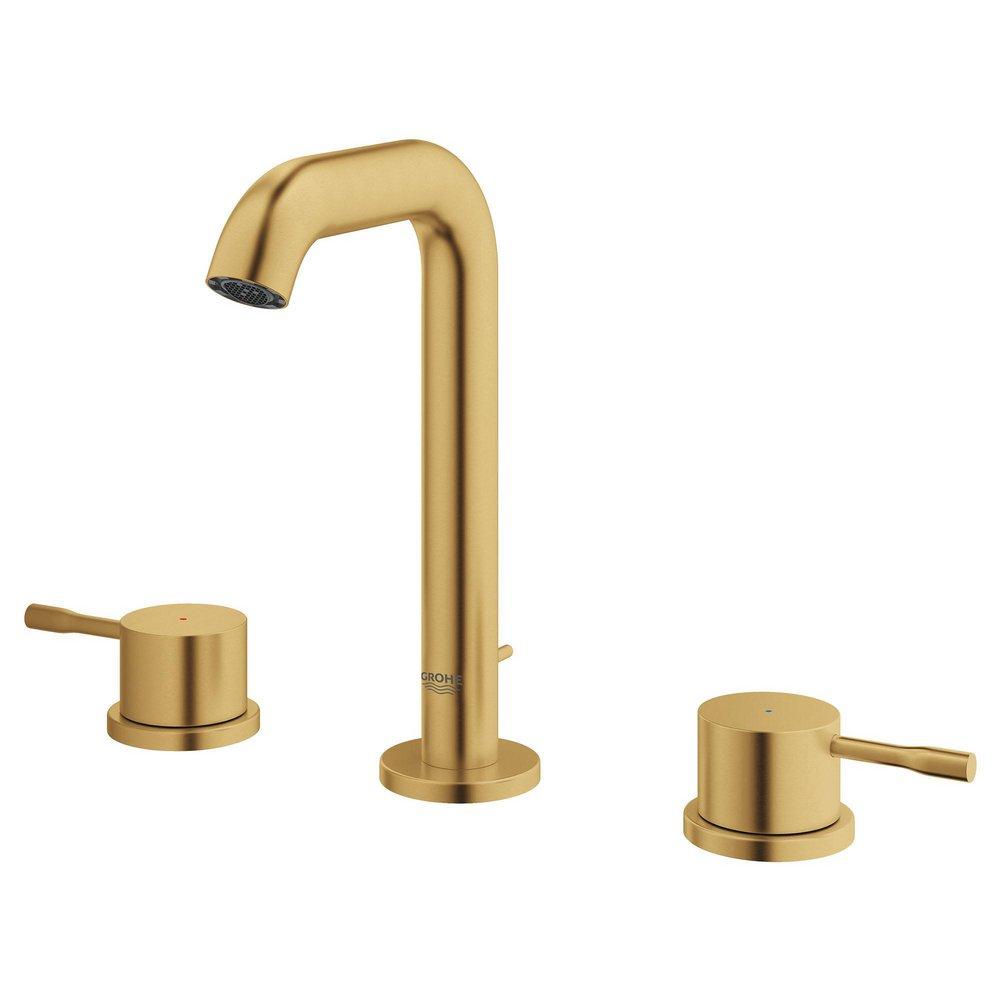 GROHE GROHE 20297GNA Essence 8 Widespread Two Handle Bathroom Sink Faucet M-Size Brushed Cool Sunrise